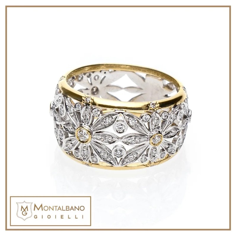 Anello Raggio di Sole fascia  sfusato| Gioielli De Nobili